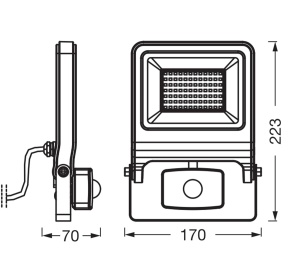 Lampa LED Osram ENDURA FLOOD 50W, 5000 Lumen, 4000K, gri inchis - Img 3