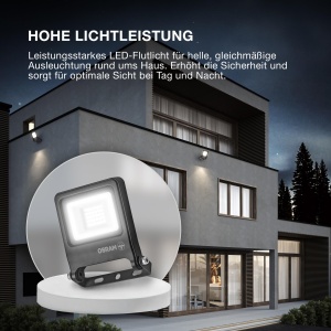 Lampa LED Osram ENDURA FLOOD PC 30W, 3000K, 3000 Lumen, Alb - Img 2