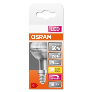 Lampa LED Osram R50 E14, 5.9W, Dimmabila, Lumina Calda, 6 Bucati - Img 3