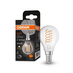 Lampa LED OSRAM Vintage 1906, E14, 4,8W, 470lm, lumina calda
