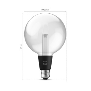 Lampa LED Philips Hue Lightguide Edison, dimabila, 16 milioane culori, sticla cristalina - Img 8