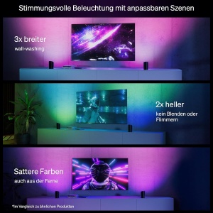 Lampa LED Philips Hue Play Wandfluter, 1035 lm, ColorCast, Negru si Alb - Img 8