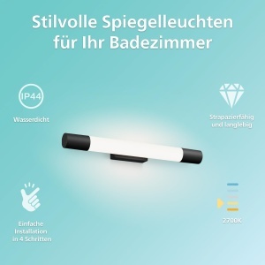 Lampa LED Philips Rover 5W 750lm lumina calda IP44 negru - Img 2