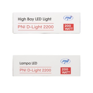 Lampa LED PNI D-Light 2200, 200 W, 27000 lm, Culoare Neagra - Img 5
