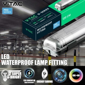 Lampa LED V-TAC 120 CM, 36W, IP65, 3400 Lumen, Culoare Kaltalb - Img 2