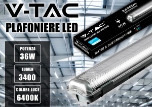Lampa LED V-TAC 120 CM 36W Wasserfest IP65 cu Chip Samsung, 3400 Lumen - Img 2