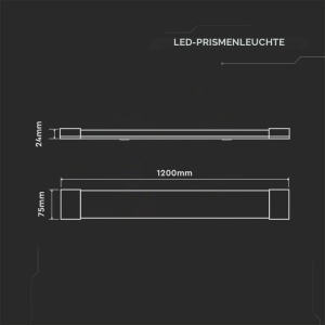 Lampa LED V-TAC 120 CM 40W cu Chip Samsung, 4300 Lumen, 3000K - Img 4