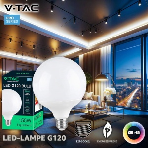Lampa LED V-TAC E27 Globe 22W (125W echivalent) 2600 Lumen 4000K - Img 2