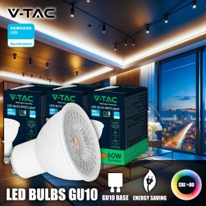 Lampa LED V-TAC GU10, 6 W, 445 Lumen, Lumina Calda 3000 K - Img 2
