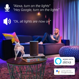 Lampa LED WiFi Trust Smart Home, B22, alba si colorata - Img 4