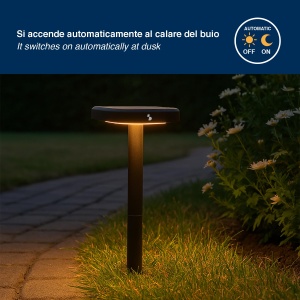 Lampa solara de gradina BEPER P207ILO103, 2 nivele de intensitate, IP54, autonomie 24 ore - Img 5