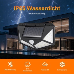 Lampa solara GRIFEMA GDK203-2 cu 100 LED-uri, senzor de miscare, IP65 - Img 6