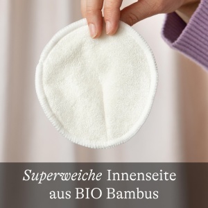 Lansinoh Set 4 Discuri de Alaptare Reutilizabile din Bambus cu Saculet pentru Spalare - Img 3