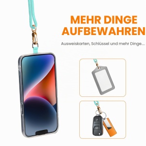 Lant pentru telefon GRIFEMA, albastru, lungime ajustabila 35-75 cm, nylon rezistent - Img 4