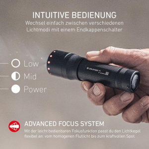 Lanterna LED Ledlenser P7, 650 Lumen, 400m Zoom, IP54, 30h Autonomie - Img 3