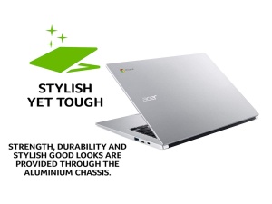 Laptop Acer Chromebook 14 CB514-1H, Intel Celeron N3350, 4GB RAM, 32GB eMMC, Argintiu - Img 2