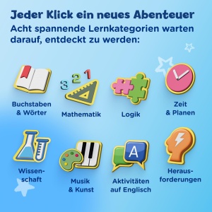 Laptop educational VTech Explorer Pro 164 jocuri, 3 niveluri dificultate, LCD iluminat - Img 5