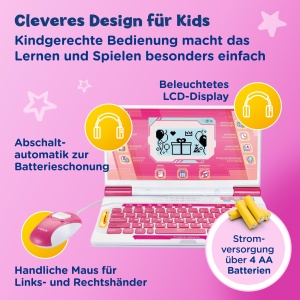 Laptop educativ VTech Explorer Pro roz - 164 jocuri, 8 categorii de invatare - Img 4