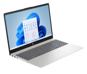 Laptop HP 15,6 FHD, Intel N100, 4 GB RAM, 128 GB UFS, Argintiu - Img 3