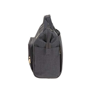 LASSIG Baby Twin Bag Geanta scutece Geanta pentru bebelusi cu functie rucsac incl. accesorii de schimb/Goldie Twin Bag, antracit, 1 bucata (1 pachet) - Img 10