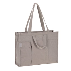 LASSIG Geanta de scutece pentru bebelusi cu covoras de infasat, atasament pentru carucior, produs in mod durabil/GRE Tote Up Bag Bag Bag taupe - Img 2
