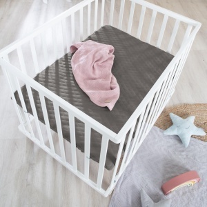 Laufgitter pentru copii roba 75 x 100 cm, alb, cu inaltime ajustabila, inclusiv protectie - Img 2