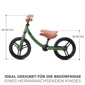 Laufrad Kinderkraft 2WAY Next, 12 Zoll, Verde, pentru copii pana la 35 kg - Img 3