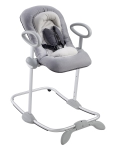 Leagan ergonomic Beaba Up Down III reglabil pe inaltime gri melanj pentru bebelusi - Img 2
