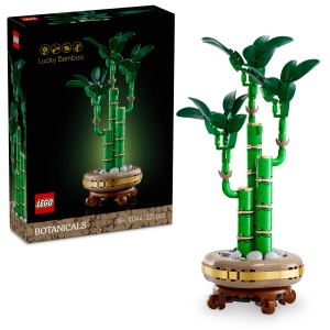 LEGO Botanicals Bambus norocos planta artificiala - Set de constructie pentru adulti - Cadou de inaugurare a casei sau de absolvire pentru femei si ba
