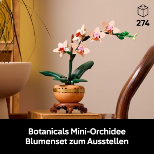 LEGO Botanicals Mini orhidee - Set de flori artificiale - Decoratiuni pentru sufragerie sau birou - Cadou pentru femei si barbati - Plante artificiale - Img 2