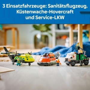 LEGO City Set 60505 cu Avion Vehicul de Intretinere si Aeroglisor 990 Piese - Img 3