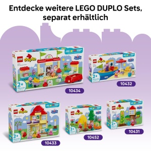 LEGO DUPLO Peppa Wutz Jahrmarkt 10453 Jucarie Montessori pentru Copii 2 ani cu Roti Gigante si Rampa - Img 7