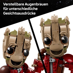 LEGO Groot 76341 Ravager Outfit Figurina Super Erou 604 Piese pentru Copii si Fani Marvel - Img 4