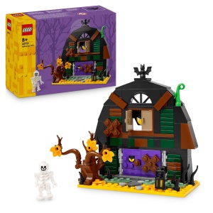 LEGO Halloween Scheune 40721 Set de Constructie pentru Copii cu Minifigura Squelet si Accesorii