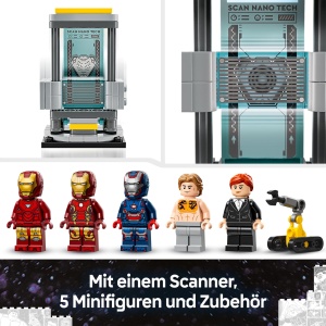 LEGO Marvel 76315 Iron Mans Labor Set de Constructie cu Minifigurine si Mech - Img 5