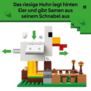 LEGO Minecraft Huhnerfarm 21585 Set de Constructie cu Figurine si Functii Interactive - Img 6