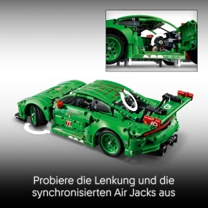 LEGO Technic Porsche 911 GT3 R Rexy AO Racing 42224 1313 Piese Design Dino - Img 3