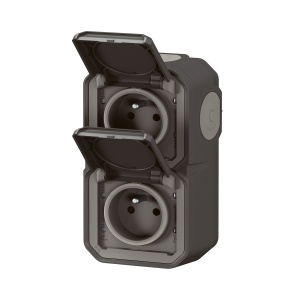 Legrand Plexo Priza Dubla IP55 Montaj Exterior Interior Antarcit - Img 3