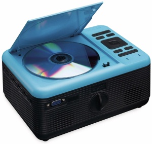 Lenco LPJ-500 - Proiector Bluetooth - Mini proiector - DVD player - 2800 lumeni - 30.000 de ore - Full HD - Bluetooth 5.0-2 x HDMI - USB - SD Port - AV-in - VGA - Albastru - Img 4