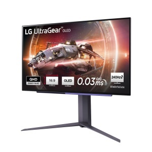 LG Electronics 27GS95QX-B Monitor OLED pentru jocuri AEU UltraGeartm 27 6732 cm 2560 x 1440 169 003 ms GtG 40 Hz HDR10 NVIDIA G-Synctm AMD FreeSynctm