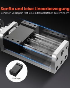 Linearantrieb CNC VEVOR CFJY90-1605-C-100-SL, 100 mm, cu Handrad, Precizie C7 - Img 4