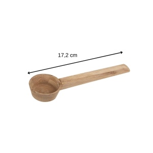 Lingura de dozare cafea Fackelmann din bambus 17 cm maro pentru portii precise - Img 3