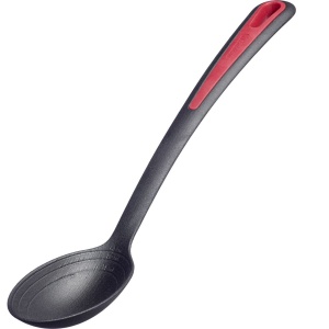Lingura pentru legume Westmark Gallant, neagra, rezistenta la 270 C, cu scala interioara