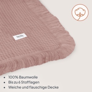 Lionelo Bamboo Blanket Babydecke 100x70cm 100 Bumbac Antibacterian - Img 3