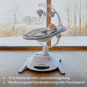 Lionelo Bella Set 2-in-1 Leagan Electric si Landou pentru Bebelusi 360deg 5 Viteze de Leganare - Img 6