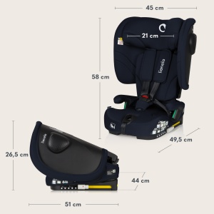 Lionelo Nelly i-Size Scaun Auto Pliabil ISOFIX 76-150 cm Siguranta R129 - Img 9