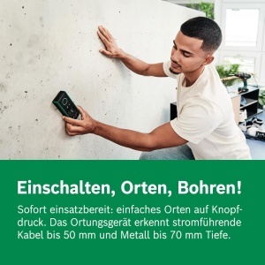 Localizator Bosch Truvo de generatia a 2-a operare simpla cu un singur buton localizare usoara a cablurilor sub tensiune si a obiectelor metalice scan - Img 5