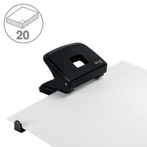 Locher VON Leitz 2-faceri pentru 20 de foi, compact, negru - Img 2