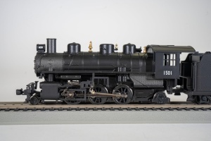 Locomotiva cu abur Bachmann 2-6-2 Boston Maine, metalica, cu functie de fum, neagra - Img 5