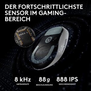 Logitech G PRO X SUPERLIGHT 2 Mouse Gaming Wireless Alb 60g DPI 44000 USB-C - Img 4